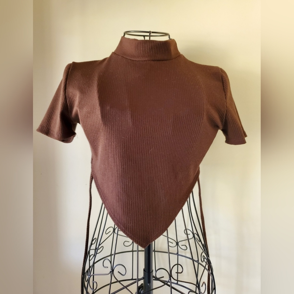 Forever 21 Brown Ribbed Turtleneck Sweater - Medium